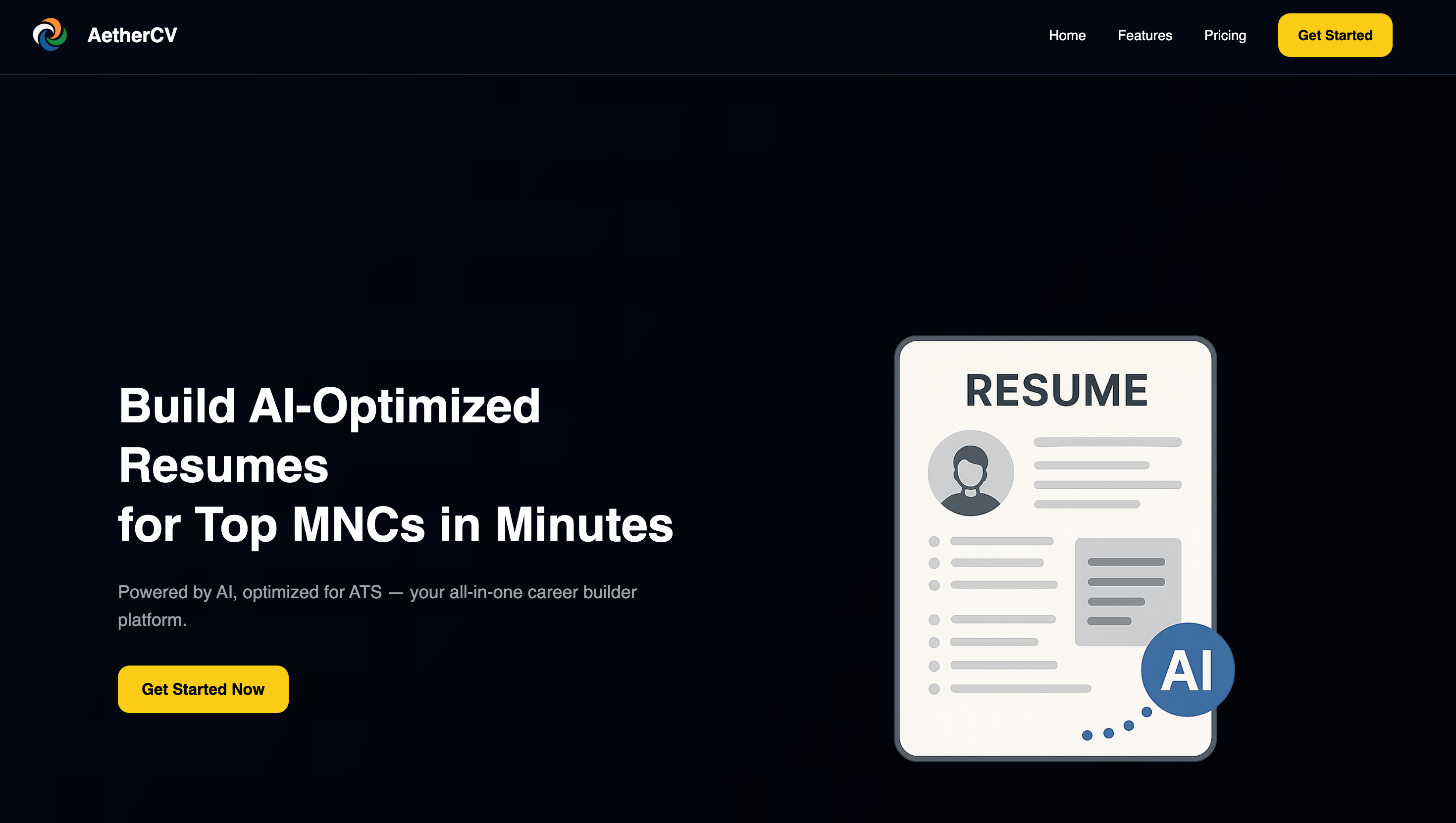 AETHER CV - AI Resume Builder