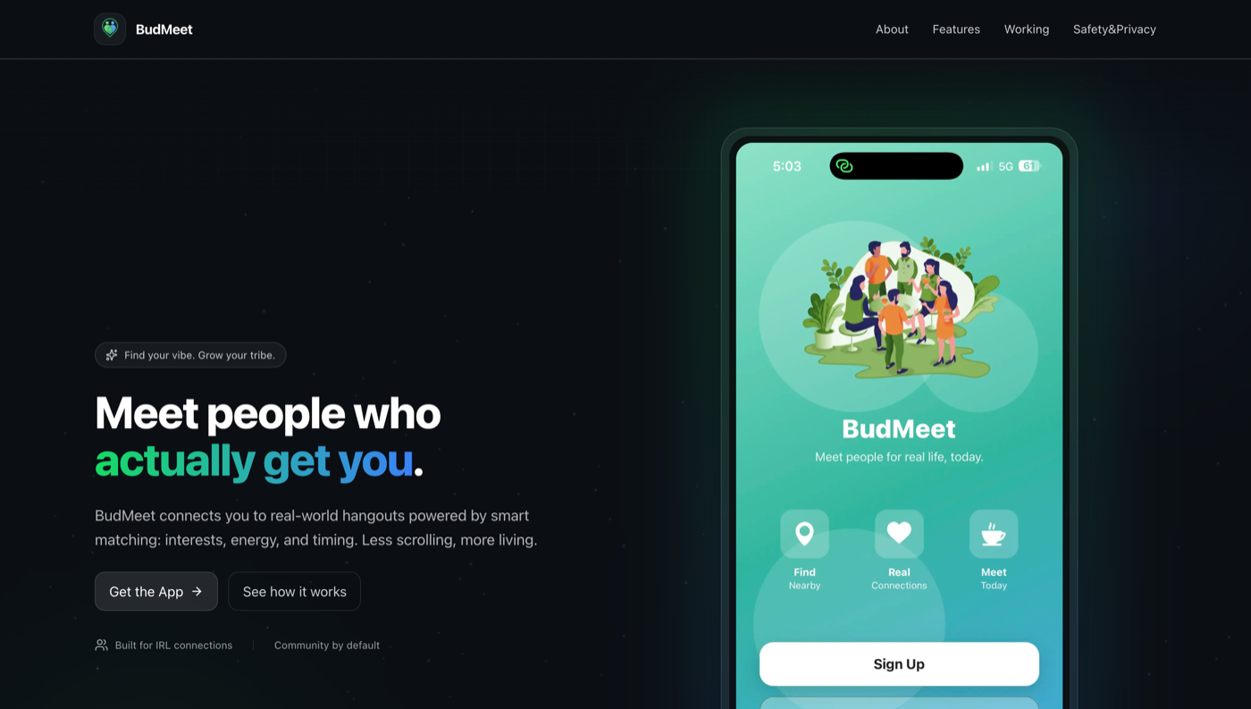 BudMeet case study visual